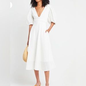White Eyelet Few Moda o.p.t Midi Dress